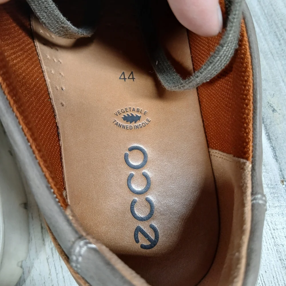 Ecco‎ Gray Nubuck Leather Lace-Up Casual Comfort Sneakers #10